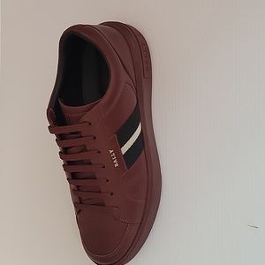 MENS BALLY 12D MOONY RED SHOES IN ORIG BOX WORN TWICE